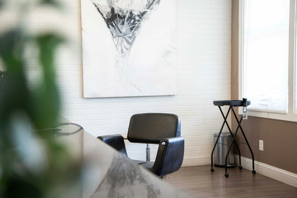 Beauty salon: minimal salon with a styling chair