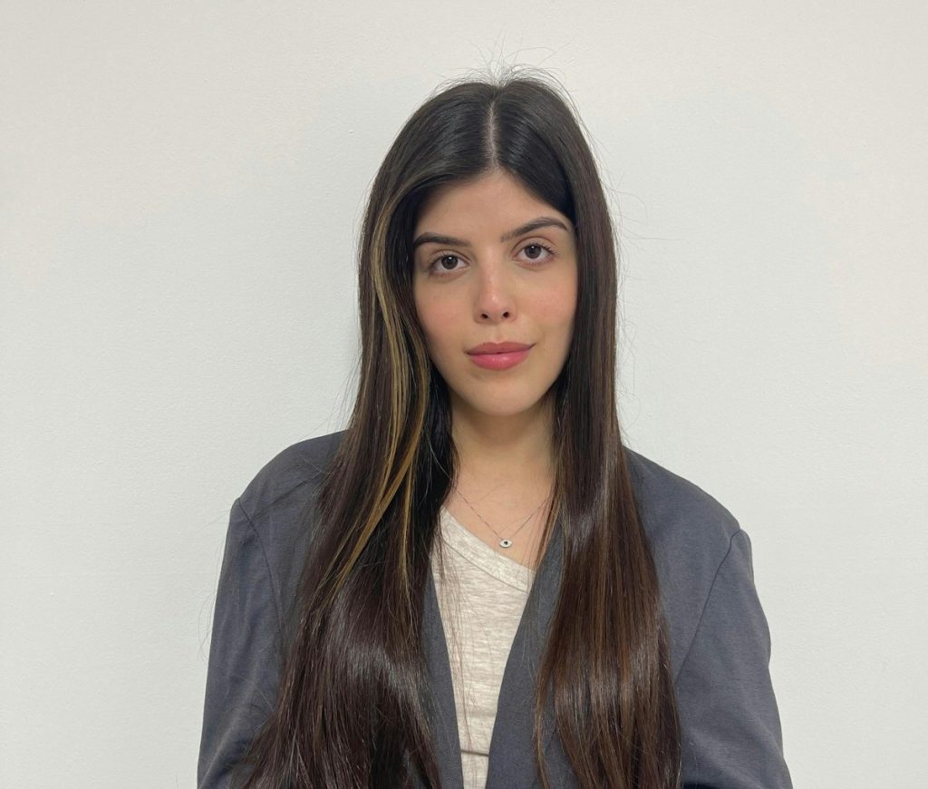 Keratin hair treatment: woman with smooth, straight long hair
